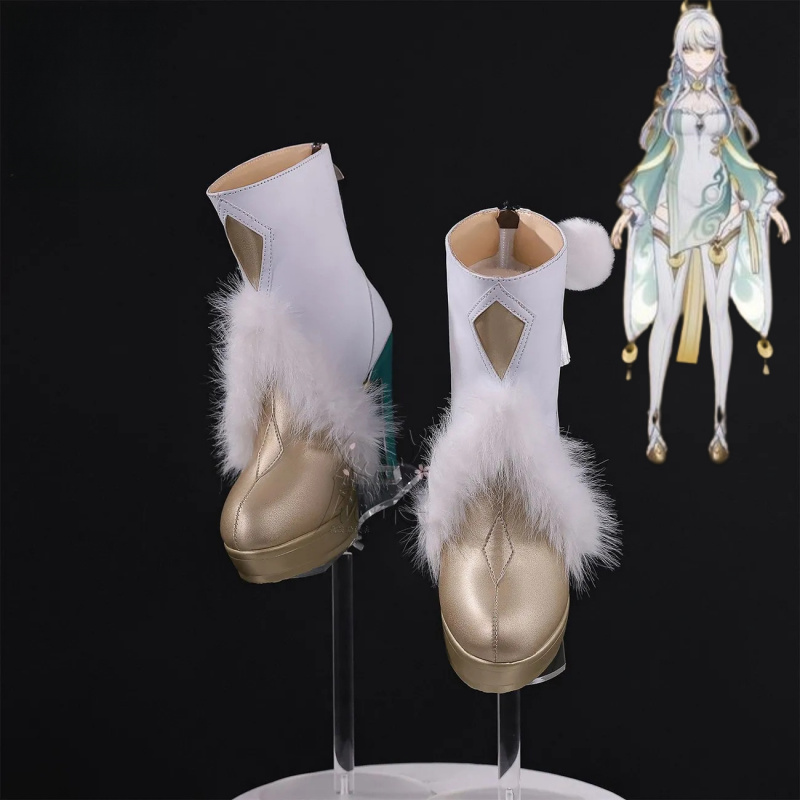Cosplay Anime Shoes - Genshin Impact Zibai Cosplay Shoes Footwear