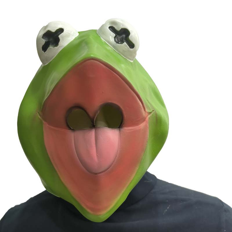 The Kermit Frog Meme Head Mask - Anime Cosplay Meme 리뷰 및 가격
