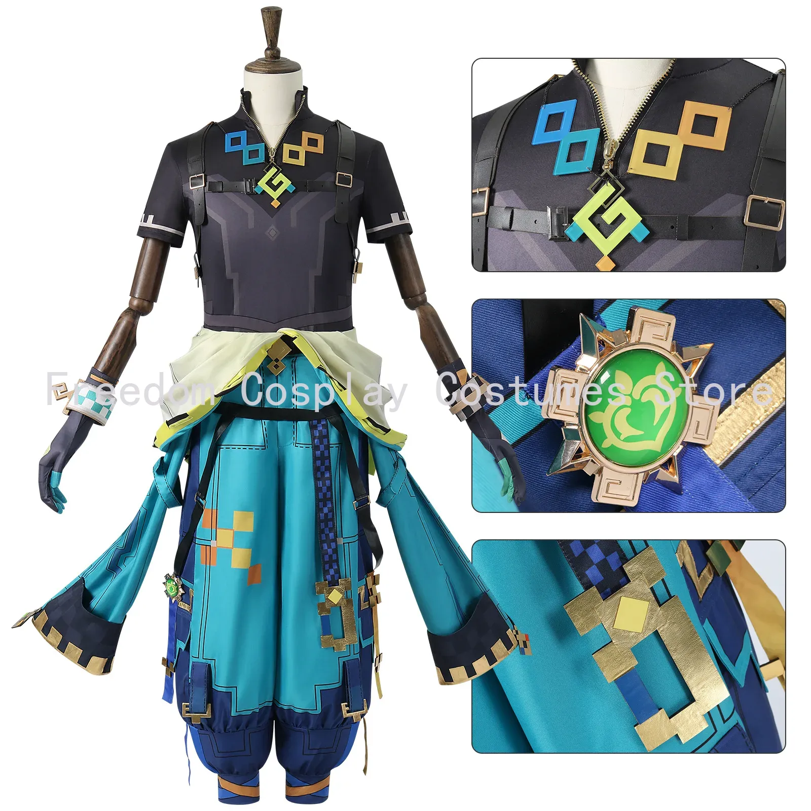 Game Genshin Impact Kinich Cos - Anime Cosplay Wig 리뷰 및 가격