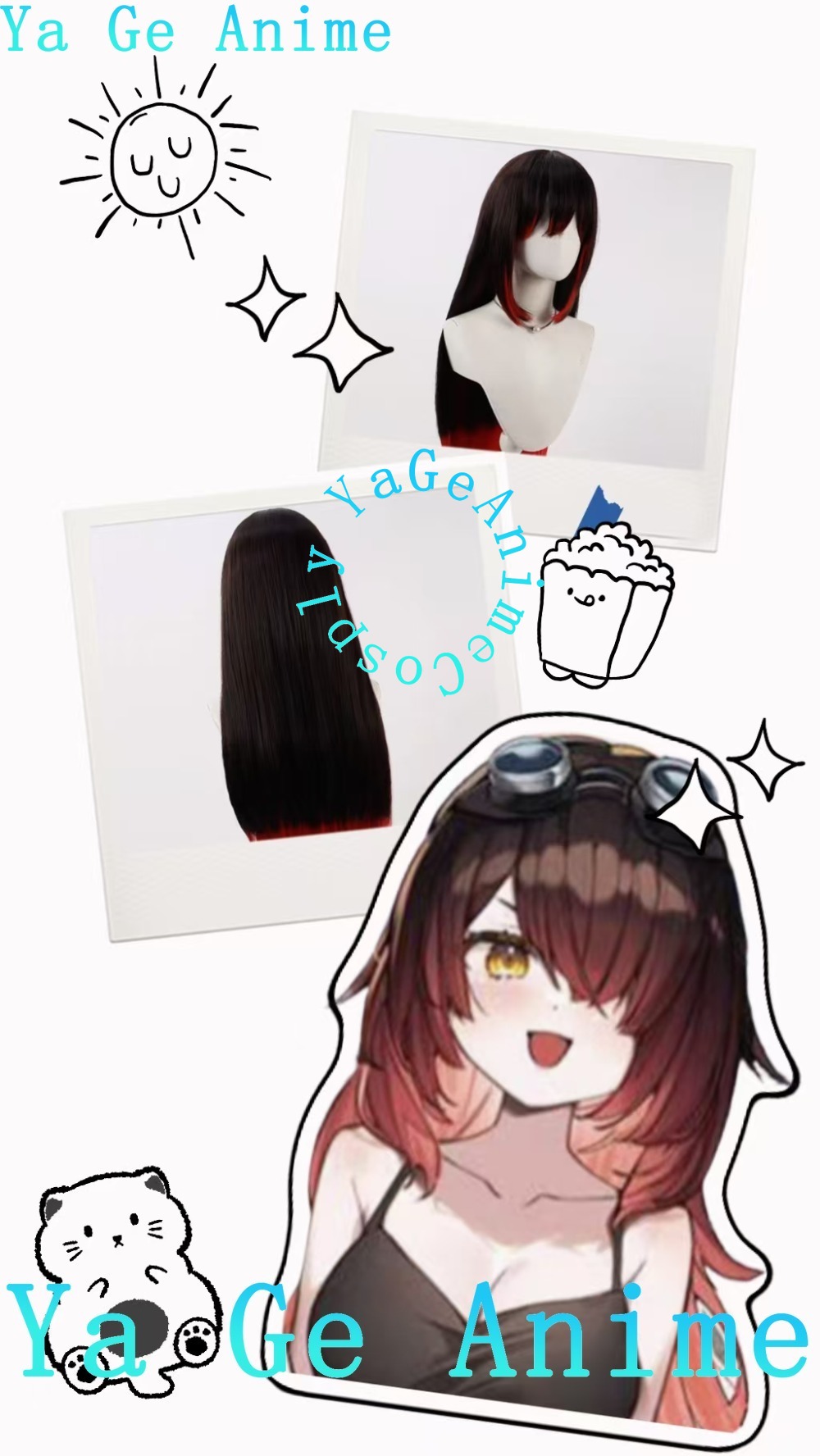 Cosplay Wig Long Loose Hair Gr - Anime Cosplay Realistic 리뷰 및 가격