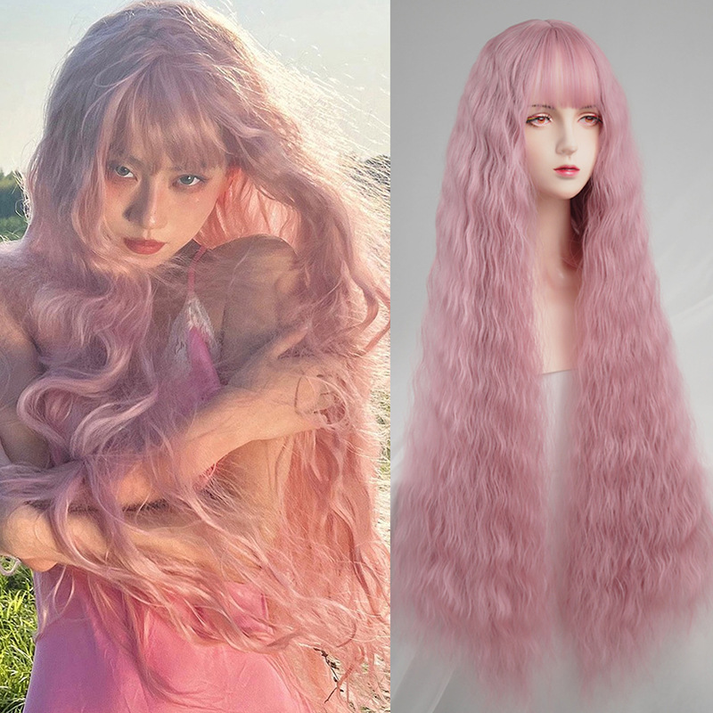 Front Bangs Wig Long Water Wav - Anime Cosplay Realistic 리뷰 및 가격